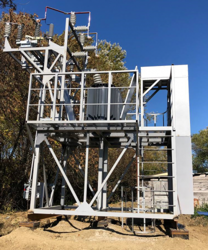 Комплектная трансформаторная подстанция шкафного типа железнодорожная (КТПж)